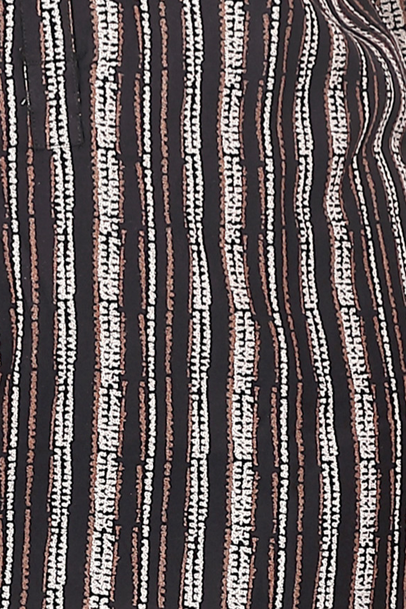 Alpine Stripes Night Suit in Black