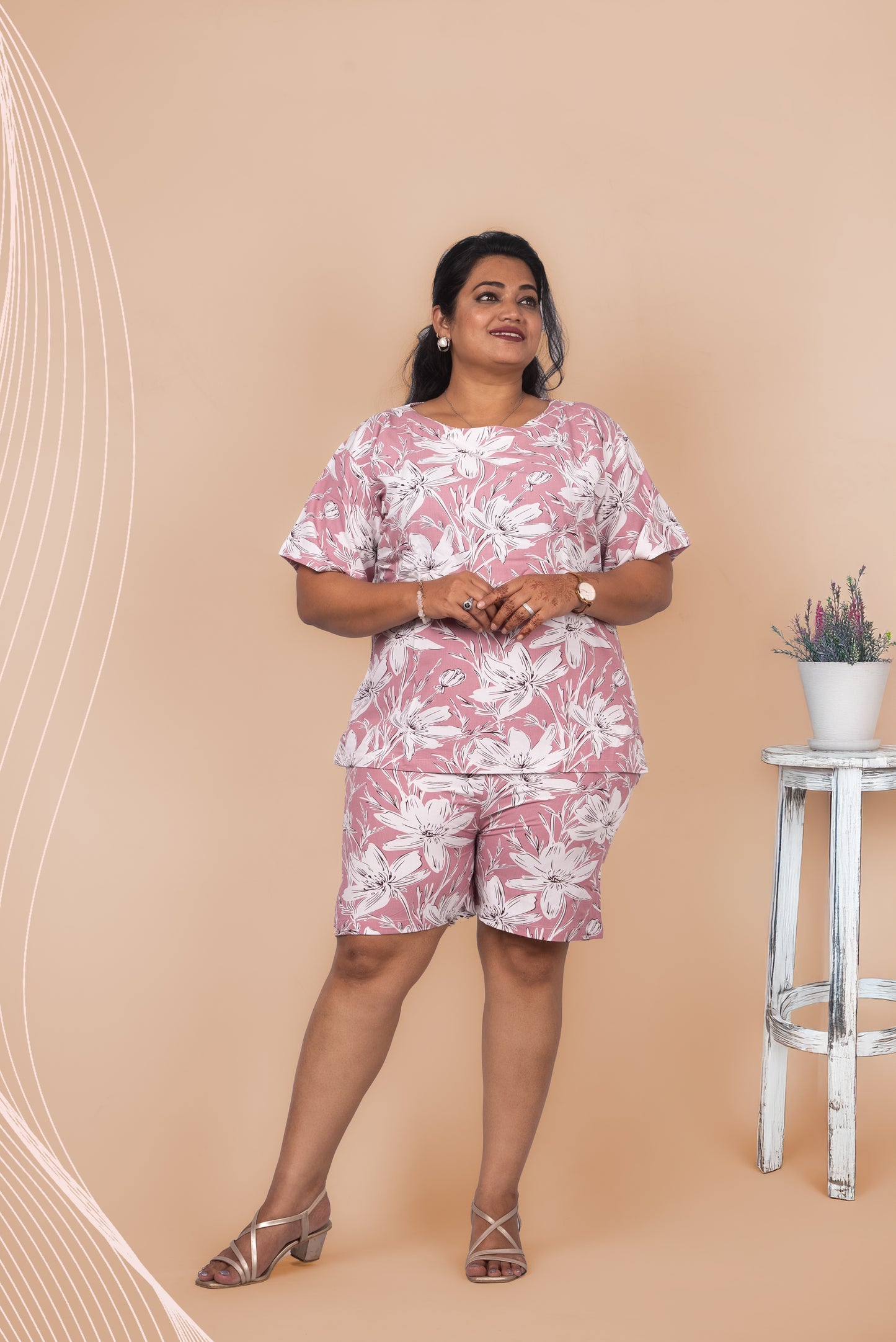 Blush Pink Night Suit