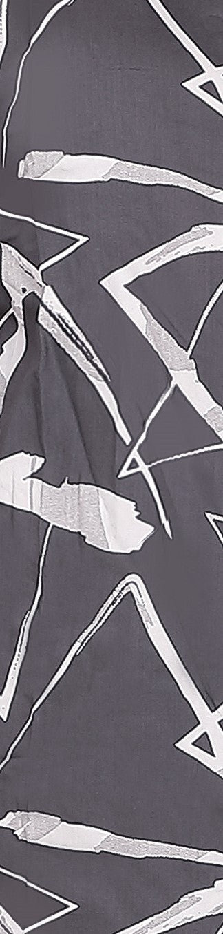 Stylish Grey Rayon Night Suit with Abstract Print