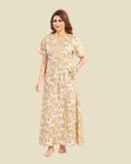 Yellow Floral Print Nighty