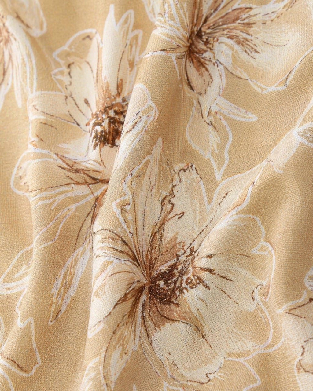 Yellow Floral Print Nighty