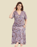 Mauve Lilac Floral Botanical Nighty