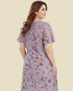 Mauve Lilac Floral Botanical Nighty