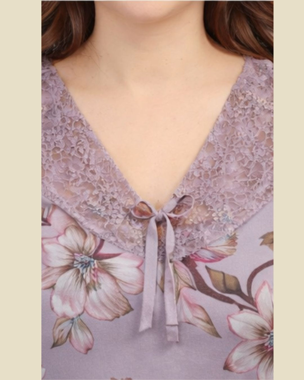 Mauve Lilac Floral Botanical Nighty