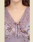 Mauve Lilac Floral Botanical Nighty