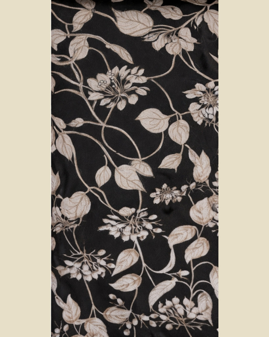 Black Botanical Print Nighty