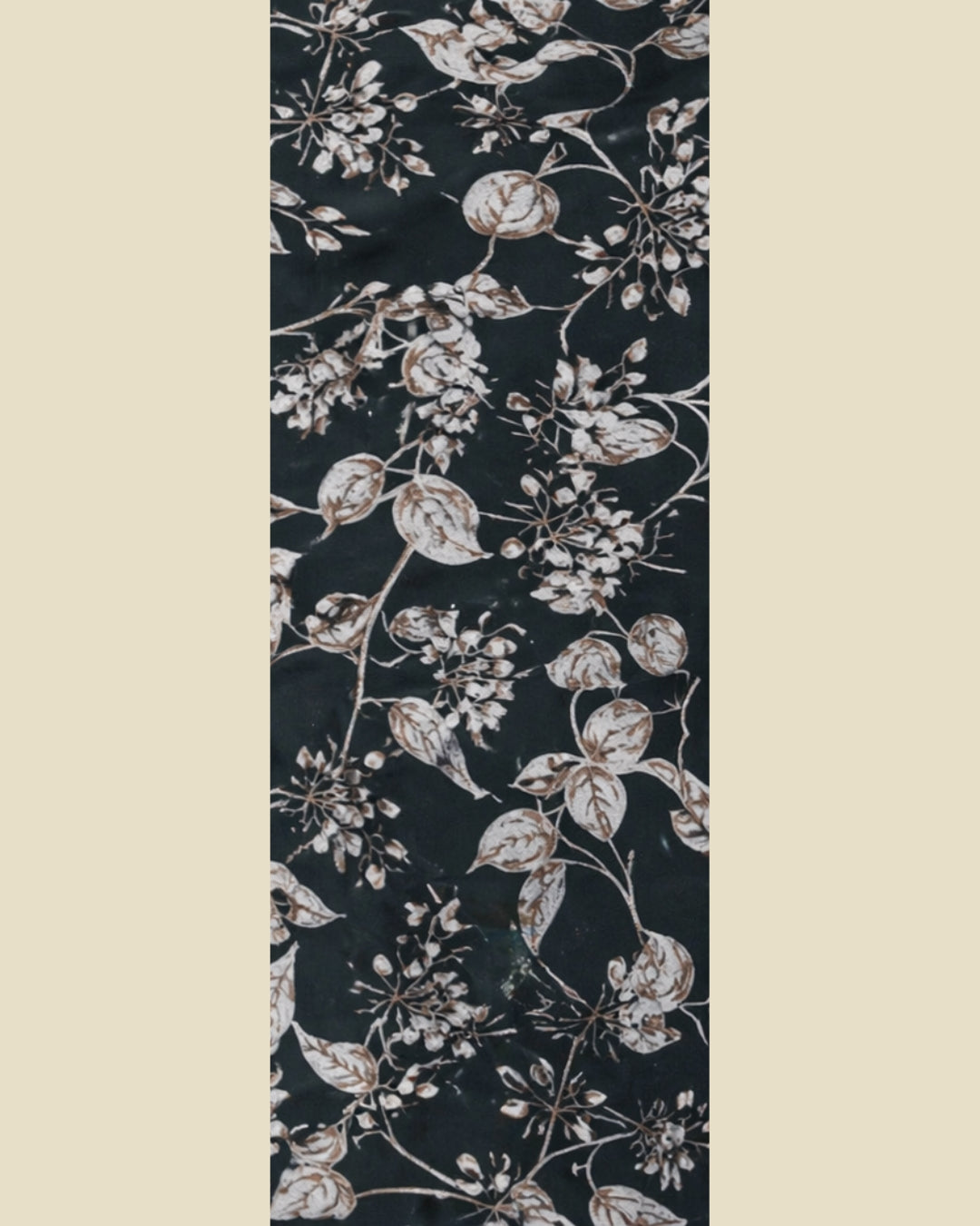 Dark Green Botanical Print Nighty