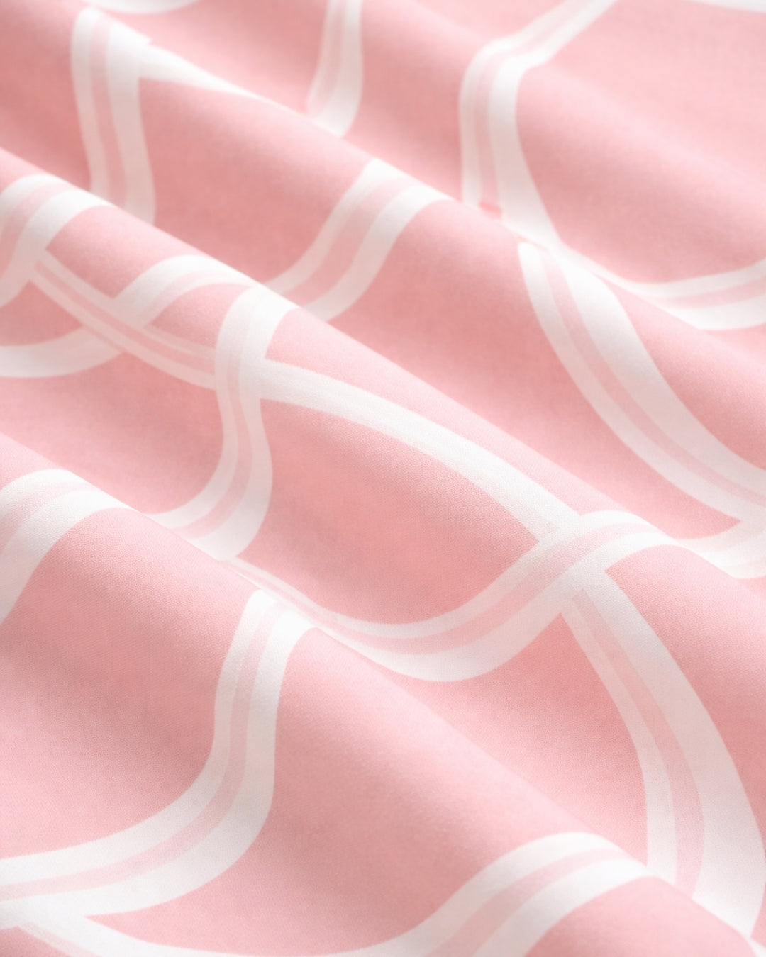 Blush Pink Abstract Swirl Print Pajama Set