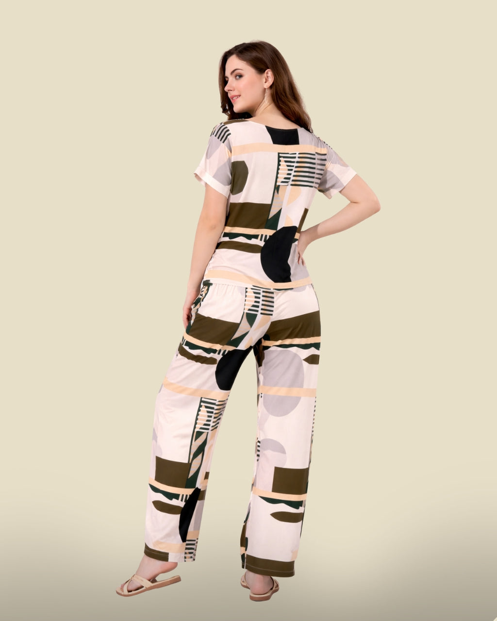 Abstract Print Pajama Set