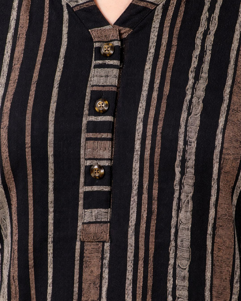 Black Vertical Stripe Co-Ord Set for Women