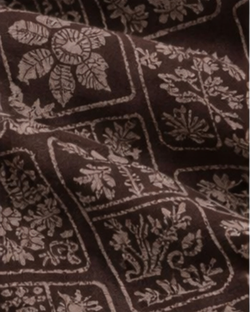 Brown Floral Block Print Co-ord Set
