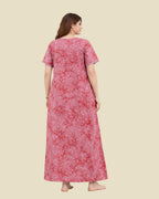 Deep Pink Tonal Floral Nighty