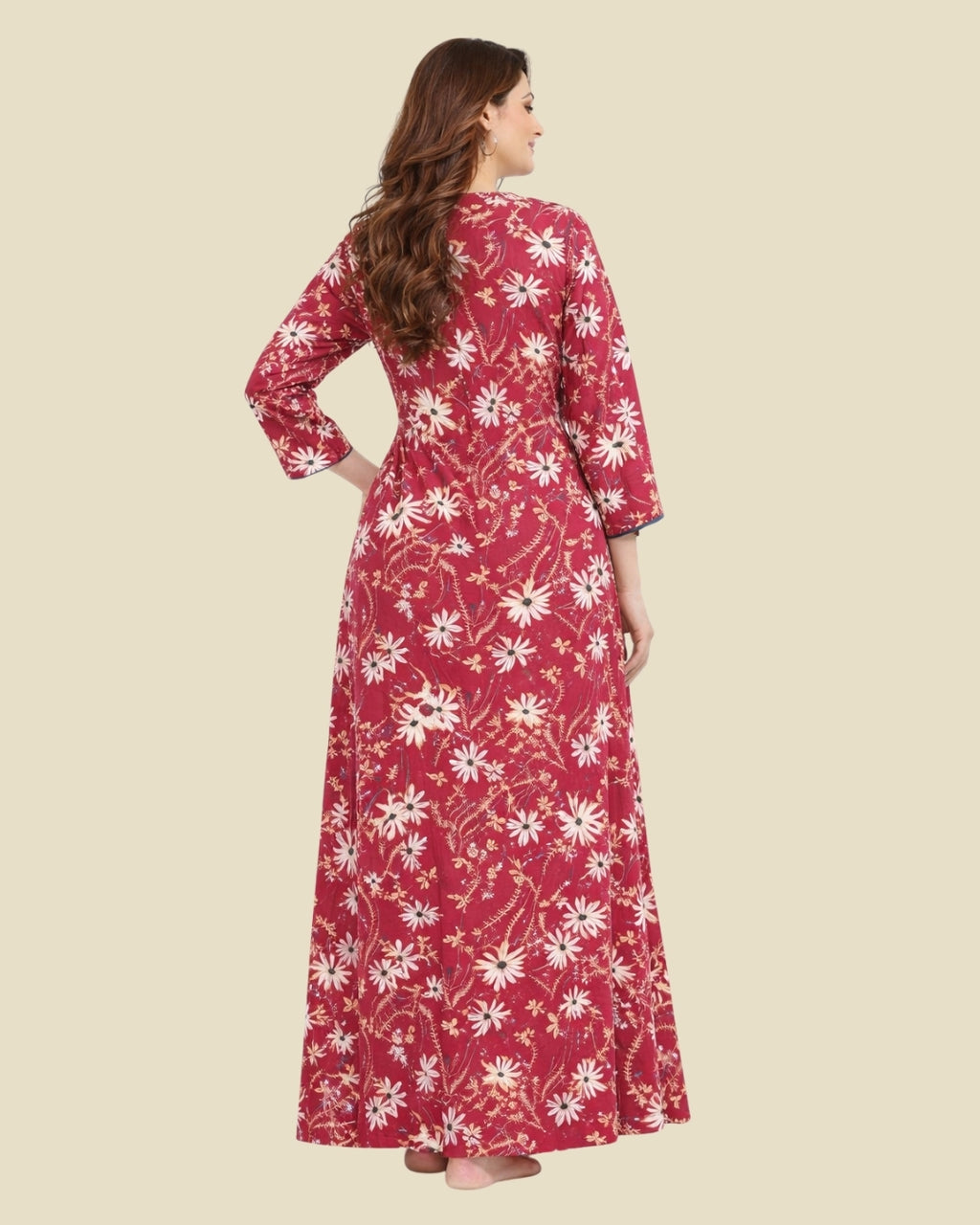 Red Botanical Print Nighty