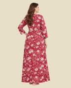 Red Botanical Print Nighty