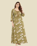 Green Daisy Meadow Floral Nighty