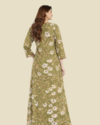 Green Daisy Meadow Floral Nighty
