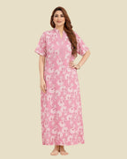 Pink Floral Print Nighty
