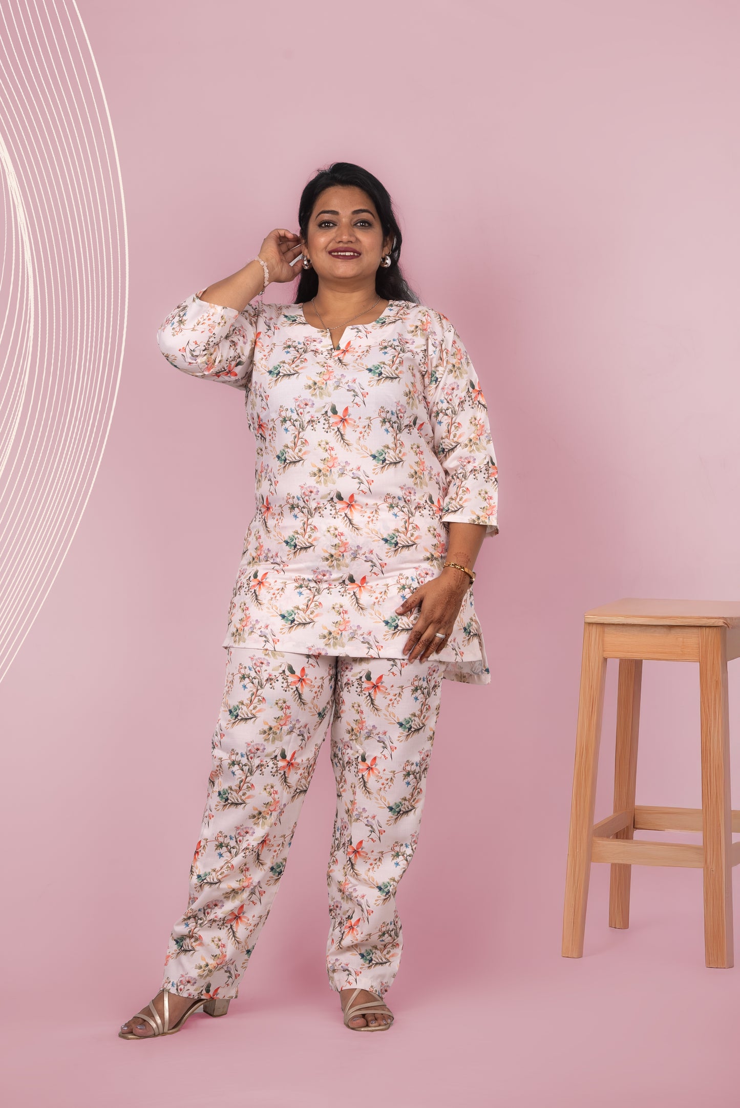 Nature’s Bloom Floral Linen Co-Ord Set