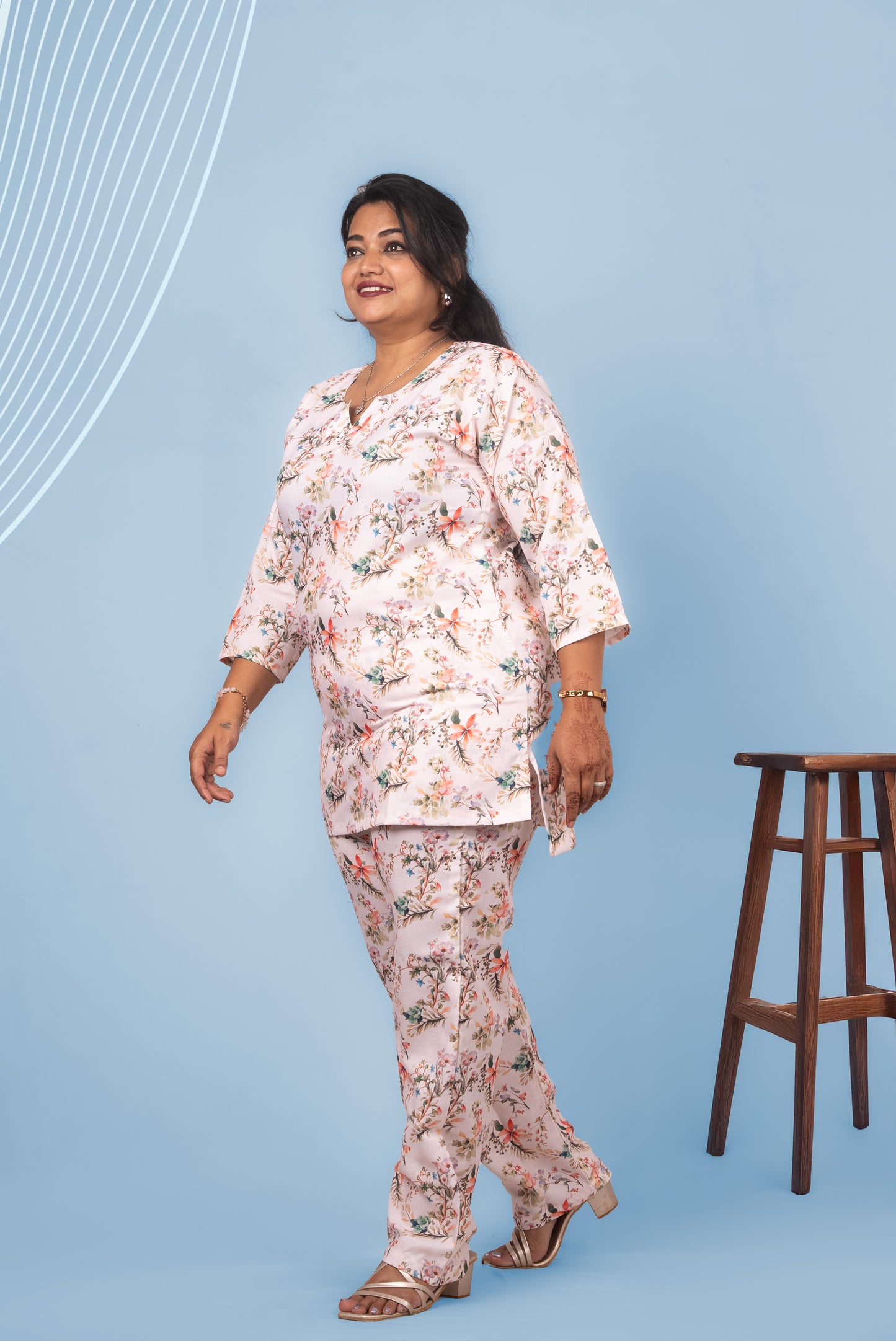Nature’s Bloom Floral Linen Co-Ord Set