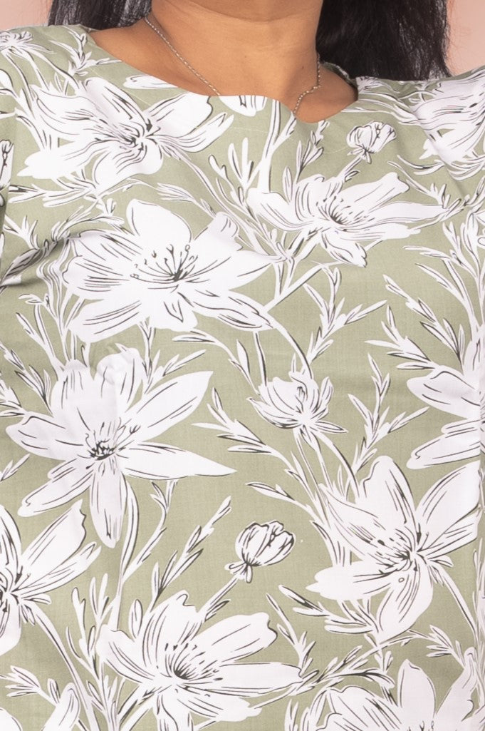 Green Sage Serenity Night Suit