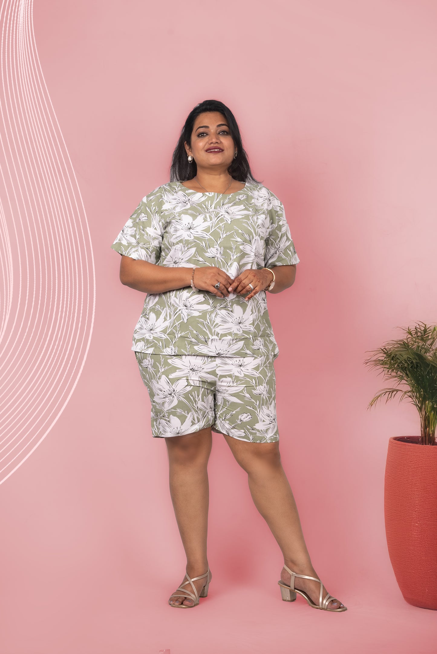 Green Sage Serenity Night Suit