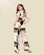 Abstract Print Pajama Set